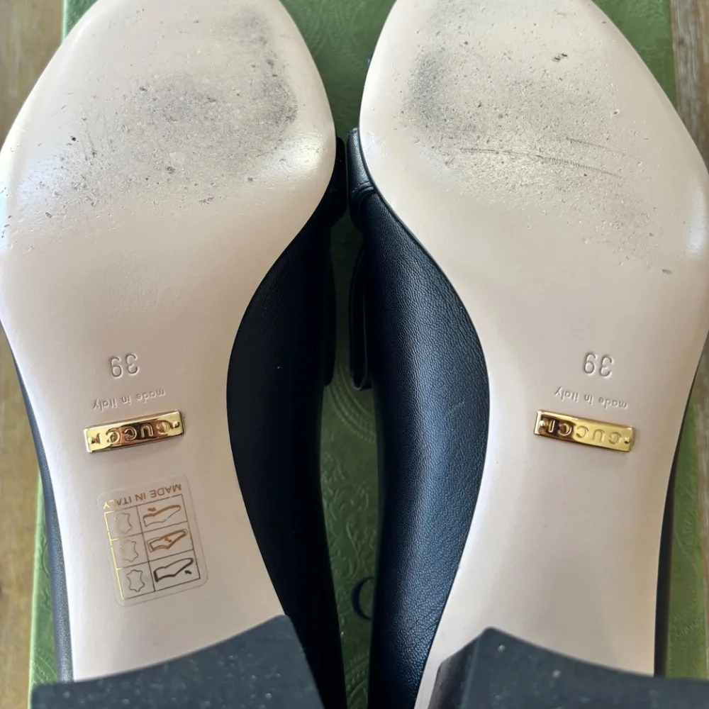 GUCCI SHOES MALAGA  NERO SIZE 9 - Picture 4 of 14